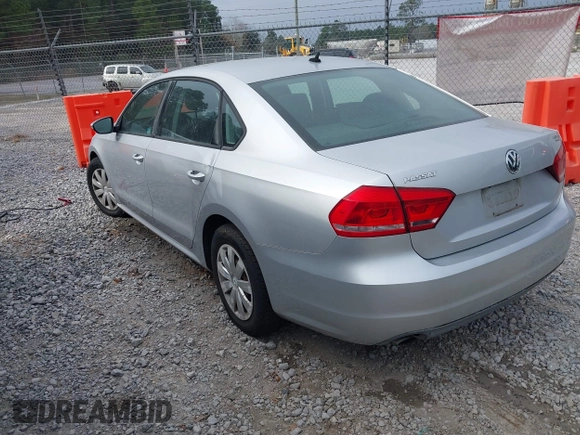 2012 Volkswagen Passat S w/Appearance with VIN 1VWAP7A39CC068119, listed as a IAAI auction lot 41538988 with 122,255 mi miles. Bid and sale history available at carsss.com. Image 3.