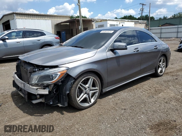 2014 Mercedes-Benz CLA 250 with VIN WDDSJ4EB1EN086751, listed as a Copart auction lot 64943325 with 118,546 mi miles and Salvage title. Bid and sale history available at DreamBid. Image 1.