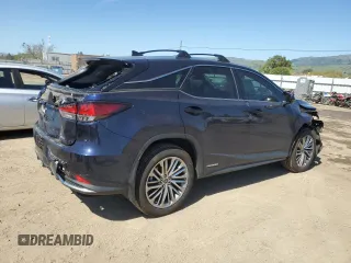2022 Lexus RX 450h with VIN 2T2JGMDA3NC092983, listed as a Copart auction lot 52555535 with 14,140 mi miles and Salvage title. Bid and sale history available at DreamBid. Image 3.
