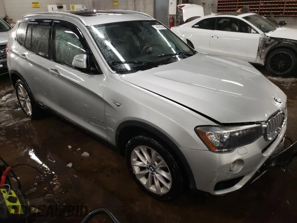 2017 BMW X3 xDrive28i with VIN 5UXWX9C56H0T11329, listed as a Copart auction lot 44760645 with 147,089 mi miles and Salvage Title. Bid and sale history available at DreamBid. Image 4.