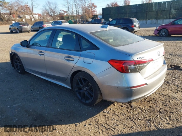 2022 Honda Civic Sedan Sport with VIN 2HGFE2F53NH602230, listed as a IAAI auction lot 40897569 with 25,801 mi miles. Bid and sale history available at carsss.com. Image 3.