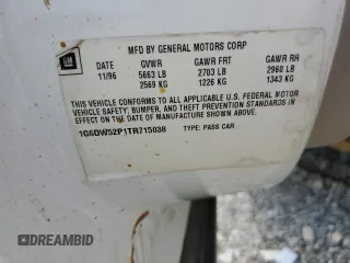 1996 Cadillac Fleetwood z VIN 1G6DW52P1TR715038, wystawiony jako Copart lot #69987194 z przebiegiem Nie podano mil oraz Szkody całkowita. Historia ofert i sprzedaży dostępna na DreamBid. Obrazek 14.