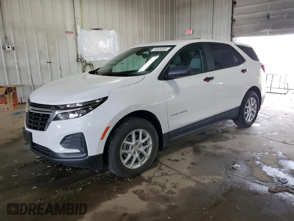 2024 Chevrolet Equinox LS with VIN 3GNAXSEG5RL255543, listed as a Copart auction lot 59809895 with 13,377 mi miles and Salvage title. Bid and sale history available at DreamBid. Image 1.
