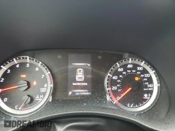 2020 Toyota Highlander L with VIN 5TDCZRBH2LS037465, listed as a Copart auction lot 55826835 with 104,868 mi miles and Salvage title. Bid and sale history available at DreamBid. Image 9.