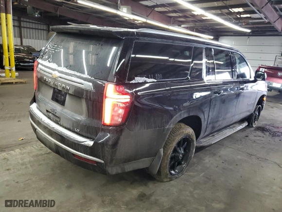 2024 Chevrolet Suburban LT with VIN 1GNSKCKD1RR386268, listed as a Copart auction lot 44719245 with 1,498 mi miles and Salvage Title. Bid and sale history available at carsss.com. Image 3.