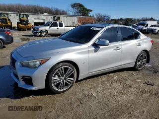 2014 Infiniti Q50 Sport with VIN JN1BV7AR9EM688521, listed as a Copart auction lot 46084175 with 167,090 mi miles and Salvage Title. Bid and sale history available at carsss.com. Image 1.