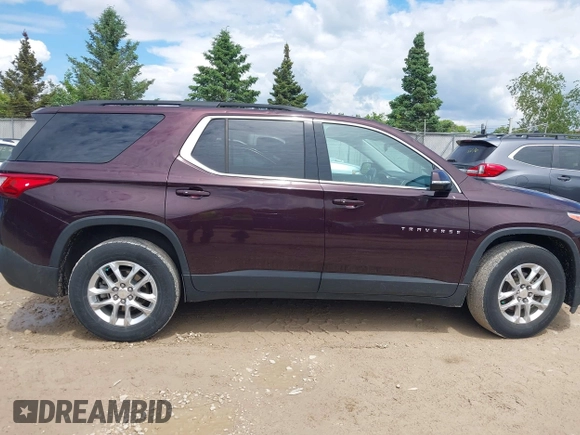 2019 Chevrolet Traverse LT Cloth z VIN 1GNEVGKW7KJ248073, wystawiony jako IAAI lot #42362893 z przebiegiem 56 232 mil mil oraz . Historia ofert i sprzedaży dostępna na DreamBid. Obrazek 13.