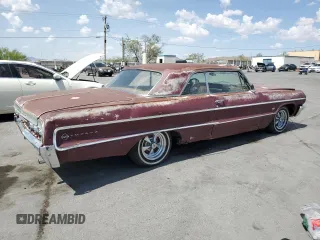 1964 Chevrolet Impala с VIN 41847J307776, выставлен на аукционе Copart как лот 63315644 с пробегом 482 454 миль миль и Списание • Salvage title. История ставок и продаж доступна на DreamBid. Изображение 3.