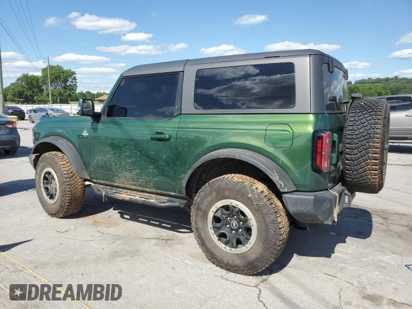 2023 Ford Bronco z VIN 1FMDE5CP1PLB73958, wystawiony jako Copart lot #58026345 z przebiegiem Nie podano mil oraz Szkoda całkowita • Salvage title. Historia ofert i sprzedaży dostępna na DreamBid. Obrazek 2.