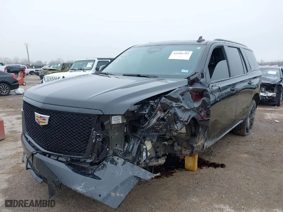 2024 Cadillac Escalade Sport with VIN 1GYS4FKL7RR140704, listed as a IAAI auction lot 41506782 with 16,646 mi miles. Bid and sale history available at carsss.com. Image 2.