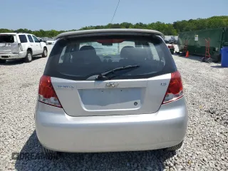 2007 Chevrolet Aveo LS with VIN KL1TD66617B758922, listed as a Copart auction lot 52804665 with 91,639 mi miles and Salvage title. Bid and sale history available at DreamBid. Image 6.