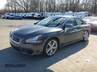 2012 Nissan Maxima 3.5 SV with VIN 1N4AA5AP4CC870014, listed as a Copart auction lot 46805925 with 17,837 mi miles and Salvage Title. Bid and sale history available at carsss.com. Image 1.