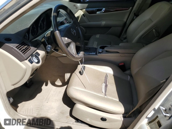 2011 Mercedes-Benz C 300 Sport with VIN WDDGF8BB5BR144268, listed as a Copart auction lot 53748895 with 189,233 mi miles and Salvage title. Bid and sale history available at DreamBid. Image 7.