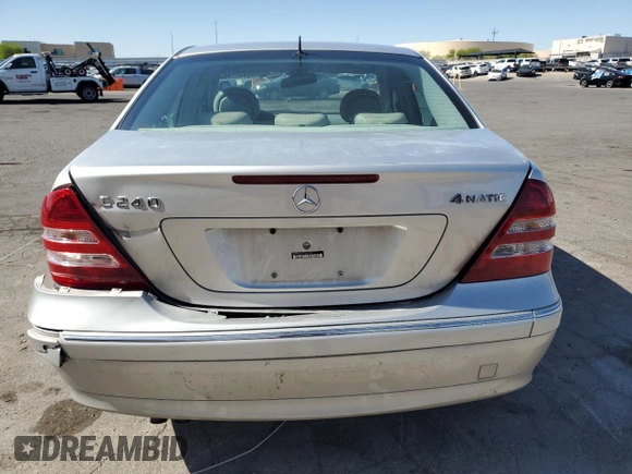 2005 Mercedes-Benz C 240 with VIN WDBRF81JX5F645284, listed as a Copart auction lot 55443325 with 133,627 mi miles and Salvage Title. Bid and sale history available at DreamBid. Image 6.