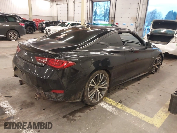 2018 Infiniti Q60 Luxe with VIN JN1EV7EL1JM393037, listed as a IAAI auction lot 41308526 with 54,065 mi miles and . Bid and sale history available at DreamBid. Image 4.