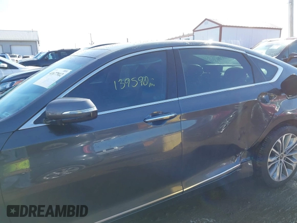 2017 Genesis G80 3.8L with VIN KMHGN4JE0HU203388, listed as a IAAI auction lot 41677912 with 139,590 mi miles. Bid and sale history available at carsss.com. Image 14.