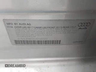 2005 Audi A4 3.0L z VIN WAULT68E05A058020, wystawiony jako IAAI lot #42088072 z przebiegiem Nie podano mil oraz . Historia ofert i sprzedaży dostępna na DreamBid. Obrazek 9.