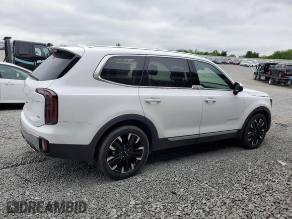 2023 Kia Telluride SX Prestige X-Line z VIN 5XYP5DGC4PG364580, wystawiony jako Copart lot #58479865 z przebiegiem 21 436 mil mil oraz Szkoda całkowita • Salvage title. Historia ofert i sprzedaży dostępna na DreamBid. Obrazek 3.