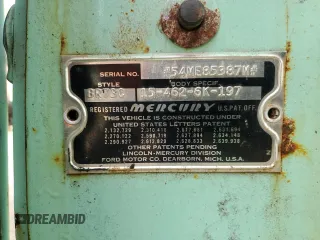 1954 Mercury Monterey z VIN 54ME85387M, wystawiony jako Copart lot #73020024 z przebiegiem 31 301 mil mil oraz Tytuł czysty. Historia ofert i sprzedaży dostępna na DreamBid. Obrazek 12.