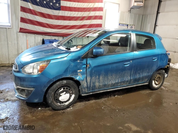 2017 Mitsubishi Mirage ES with VIN ML32A3HJ2HH007035, listed as a Copart auction lot 44550065 with 141,506 mi miles and Salvage Title. Bid and sale history available at carsss.com. Image 1.