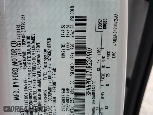 2018 Ford Fusion Hybrid SE with VIN 3FA6P0LU7JR234907, listed as a Copart auction lot 42498623 with 73,769 mi miles. Bid and sale history available at carsss.com. Image 13.