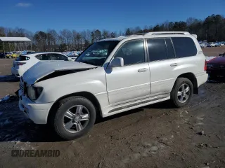 2007 Lexus LX 470 z VIN JTJHT00W474024199, wystawiony jako Copart lot #87608145 z przebiegiem 433 631 mil mil oraz Szkoda całkowita • Salvage title. Historia ofert i sprzedaży dostępna na DreamBid. Obrazek 1.
