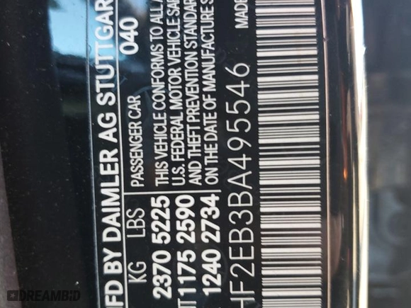 2011 Mercedes-Benz E-Class E 350 Luxury BlueTEC with VIN WDDHF2EB3BA495546, listed as a Copart auction lot 86282014 with 176,313 mi miles and Salvage Title. Bid and sale history available at carsss.com. Image 12.