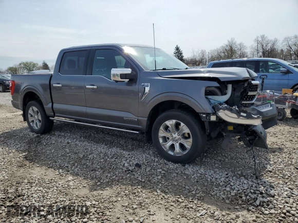 2022 Ford F-150 XL with VIN 1FTFW1ED6NFA25581, listed as a Copart auction lot 51600655 with 33,220 mi miles and Salvage Title. Bid and sale history available at DreamBid. Image 4.