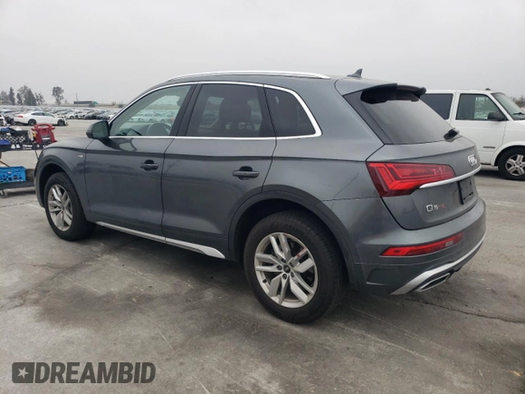 2022 Audi Q5 S line Premium with VIN WA1GAAFY0N2109689, listed as a Copart auction lot 54224605 with 111,964 mi miles and Salvage title. Bid and sale history available at DreamBid. Image 2.