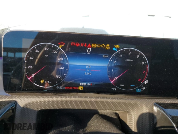 2025 Mercedes-Benz CLA 250 z VIN W1K5J4GB1SN506451, wystawiony jako Copart lot #42351085 z przebiegiem 4 240 mil mil oraz Szkoda całkowita • Salvage title. Historia ofert i sprzedaży dostępna na DreamBid. Obrazek 9.