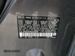 2020 Honda Fit LX с VIN 3HGGK5H48LM729394, выставлен на аукционе Copart как лот 60014285 с пробегом 44 184 миль миль и Списание • Salvage title. История ставок и продаж доступна на DreamBid. Изображение 12.