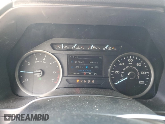2020 Ford F-150 XL with VIN 1FTEW1C51LKF53637, listed as a Copart auction lot 54132605 with 27,132 mi miles and Salvage title. Bid and sale history available at DreamBid. Image 9.