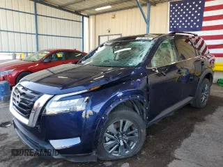 2024 Nissan Pathfinder SV with VIN 5N1DR3BAXRC255843, listed as a Copart auction lot 50102875 with 27,889 mi miles and Salvage title. Bid and sale history available at DreamBid. Image 1.