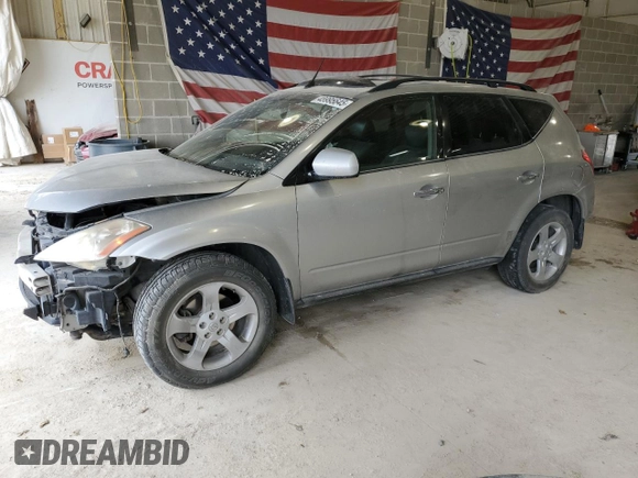 2004 Nissan Murano SE z VIN JN8AZ08W24W322732, wystawiony jako Copart lot #48995645 z przebiegiem 132 402 mil mil oraz Szkoda całkowita • Salvage title. Historia ofert i sprzedaży dostępna na DreamBid. Obrazek 1.