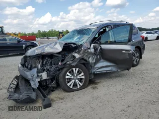 2017 Nissan Pathfinder SV with VIN 5N1DR2MN9HC654638, listed as a Copart auction lot 56124265 with 144,201 mi miles and Salvage title. Bid and sale history available at DreamBid. Image 1.