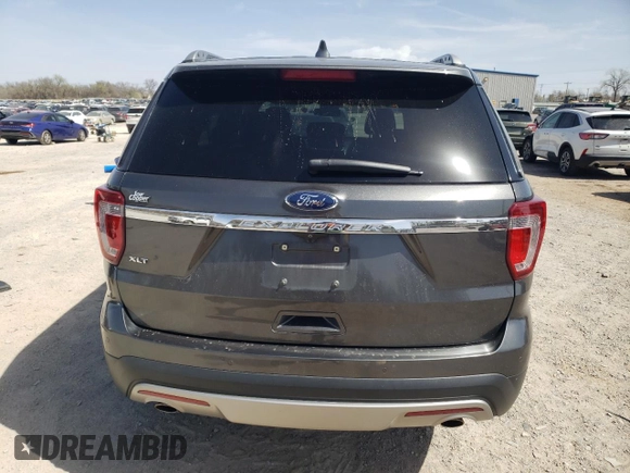 2017 Ford Explorer XLT with VIN 1FM5K7D83HGE38311, listed as a Copart auction lot 49620475 with Not Provided miles and Salvage Title. Bid and sale history available at carsss.com. Image 6.