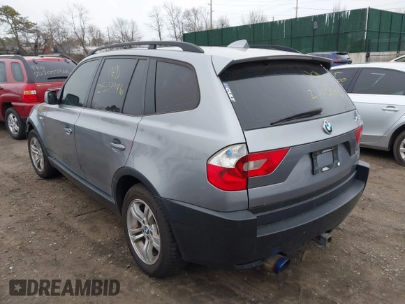 2005 BMW X3 3.0i with VIN WBXPA934X5WA31832, listed as a IAAI auction lot 41927615 with 999,999 mi miles. Bid and sale history available at carsss.com. Image 3.