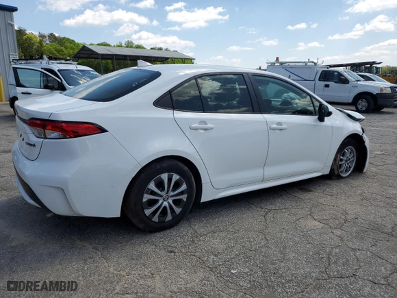 2022 Toyota Corolla Hybrid LE with VIN JTDEAMDE6N3000204, listed as a Copart auction lot 51795915 with 43,115 mi miles and Salvage Title. Bid and sale history available at carsss.com. Image 3.