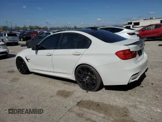 2015 BMW M3 with VIN WBS3C9C5XFP803228, listed as a Copart auction lot 52173245 with 105,597 mi miles and Salvage title. Bid and sale history available at DreamBid. Image 2.