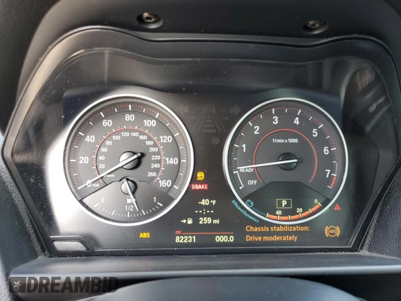 2016 BMW 2 Series M235i with VIN WBA1J7C52GV359958, listed as a Copart auction lot 65937374 with 82,231 mi miles and Salvage title. Bid and sale history available at DreamBid. Image 9.