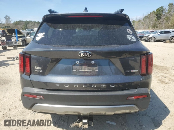 2021 Kia Sorento EX with VIN 5XYRHDLF4MG068535, listed as a Copart auction lot 50385475 with 63,110 mi miles and Salvage Title. Bid and sale history available at carsss.com. Image 6.