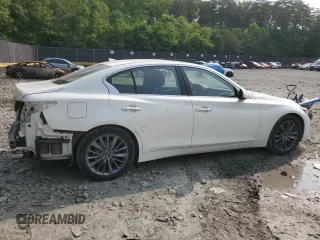 2019 Infiniti Q50 Luxe z VIN JN1EV7AP1KM512411, wystawiony jako Copart lot #59749125 z przebiegiem 83 347 mil mil oraz Szkoda całkowita • Salvage title. Historia ofert i sprzedaży dostępna na DreamBid. Obrazek 3.