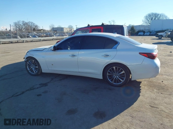 2019 Infiniti Q50 3.0t LUXE with VIN JN1EV7AP4KM510846, listed as a IAAI auction lot 41227412 with 96,222 mi miles. Bid and sale history available at carsss.com. Image 14.