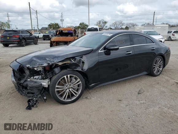 2019 Mercedes-Benz CLS with VIN WDD2J5JB2KA038318, listed as a Copart auction lot 50689794 with 57,145 mi miles. Bid and sale history available at carsss.com. Image 1.