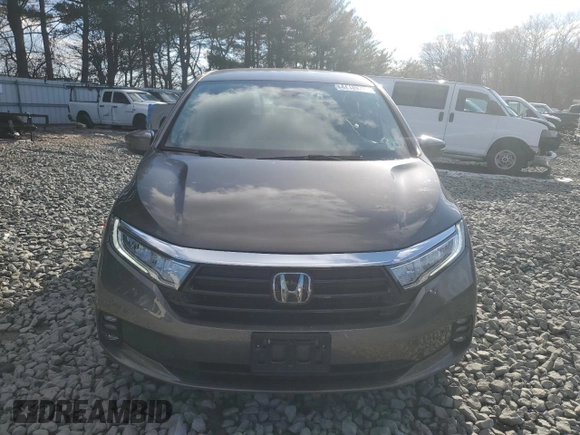 2021 Honda Odyssey EX with VIN 5FNRL6H57MB036907, listed as a Copart auction lot 44449705 with 40,863 mi miles and Salvage Title. Bid and sale history available at DreamBid. Image 5.