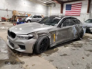 2019 BMW M5 with VIN WBSJF0C50KB447597, listed as a Copart auction lot 45179115 with 40,600 mi miles and Salvage Title. Bid and sale history available at carsss.com. Image 1.