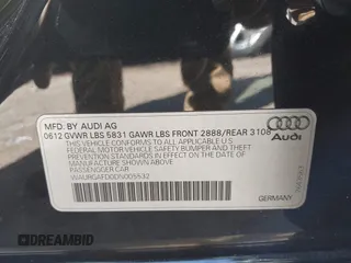 2013 Audi A8 3.0L with VIN WAURGAFD0DN005532, listed as a IAAI auction lot 42113540 with 176,635 mi miles and . Bid and sale history available at DreamBid. Image 9.