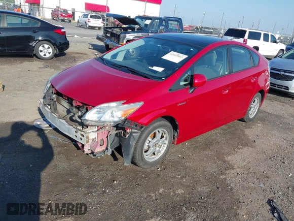 2010 Toyota Prius II with VIN JTDKN3DU6A0199999, listed as a IAAI auction lot 42010583 with 106,143 mi miles. Bid and sale history available at carsss.com. Image 19.