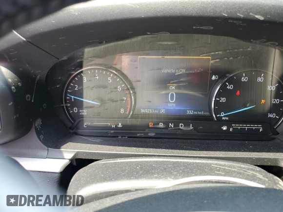 2022 Ford Explorer XLT with VIN 1FMSK8DH8NGA24204, listed as a Copart auction lot 60162555 with 34,923 mi miles and Salvage title. Bid and sale history available at DreamBid. Image 9.