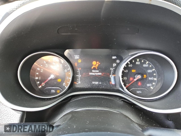2020 Jeep Compass Latitude with VIN 3C4NJCBB9LT199009, listed as a Copart auction lot 43608995 with 77,107 mi miles and Clean Title. Bid and sale history available at carsss.com. Image 9.